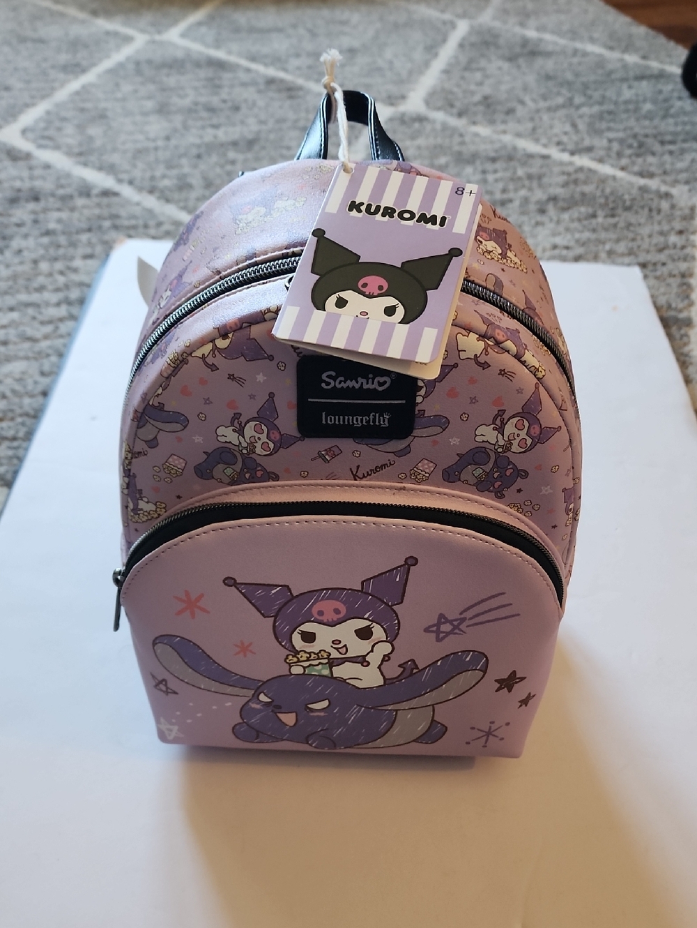 Loungefly Sanrio Kuromi Baku Snacks Backpack. NWT